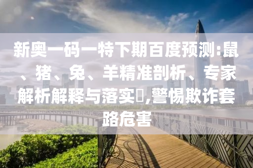 新奥一码一特下期百度预测:鼠、猪、兔、羊精准剖析、专家解析解释与落实​,警惕欺诈套路危害