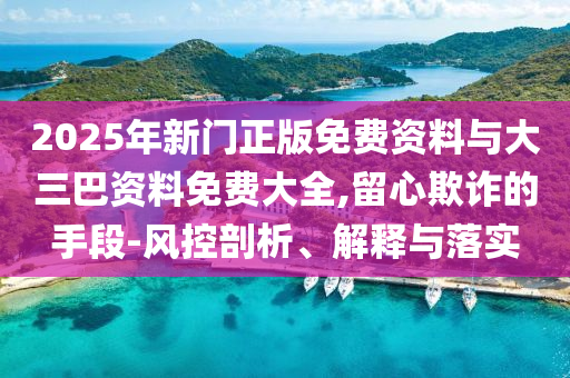 2025年新门正版免费资料与大三巴资料免费大全,留心欺诈的手段-风控剖析、解释与落实