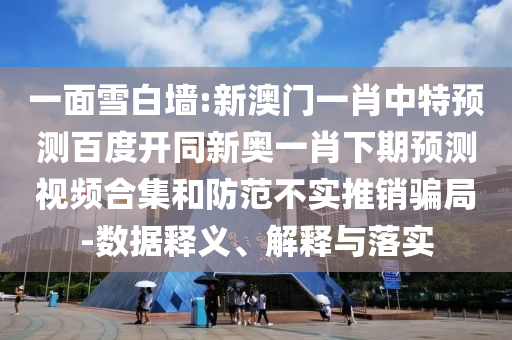 一面雪白墙:新澳门一肖中特预测百度开同新奥一肖下期预测视频合集和防范不实推销骗局-数据释义、解释与落实
